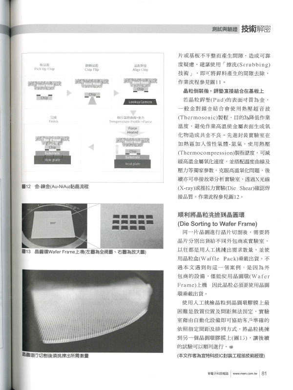 自動化覆晶黏晶鍵合技術