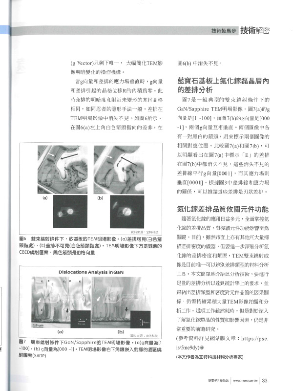 利用TEM分析揪出Gan單晶缺陷