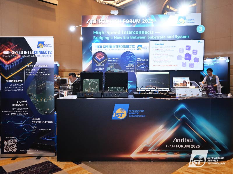 宜特科技參與2025 Anritsu Tech Forum 數位聯盟高速介面峰的攤位完整照片